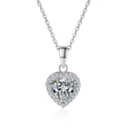 AnuJewel Heart Moissanite Pendant 13